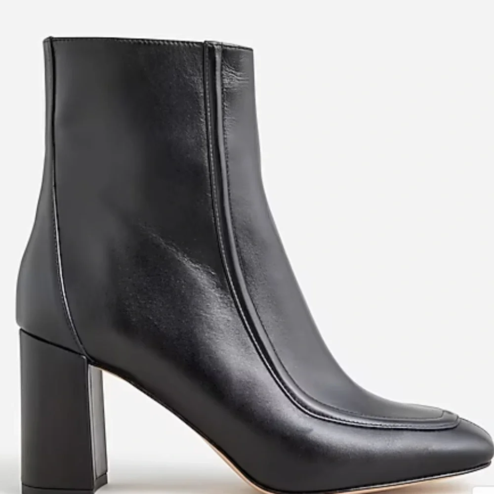 J. Crew Black Leather Short Boots - Picture 6 of 11